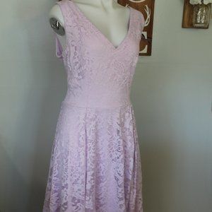 Muadress V-Neck Lace High-Low Dress